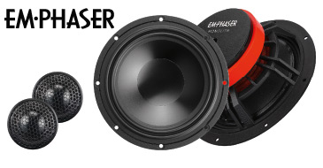 EMPHASER ECP-M6-E2 – 2-Wege Lautsprechersystem, 16,5 cm / 6,5 Zoll Autolautsprecher, Front Komponenten Soundsystem für den Türeinbau